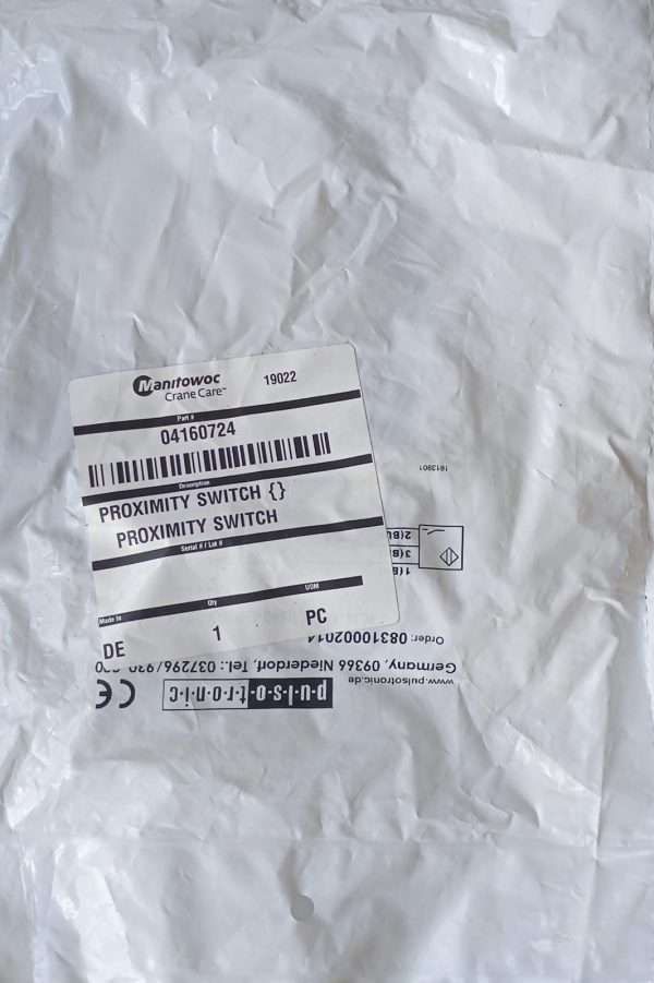 Manitowoc. PART # 04160724. Descripción. Proximity switch